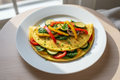 Cheese Omelette with Sautéed Vegetables