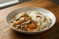 Chicken in Mushroom Sauce with Rice