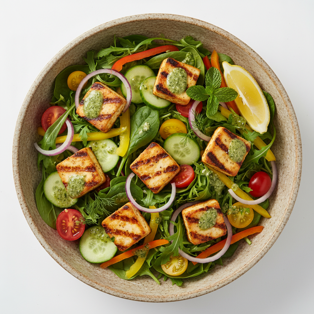 Grilled Paneer Salad