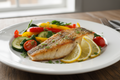 Healthy Pan-Seared Fish with Sautéed Veggies