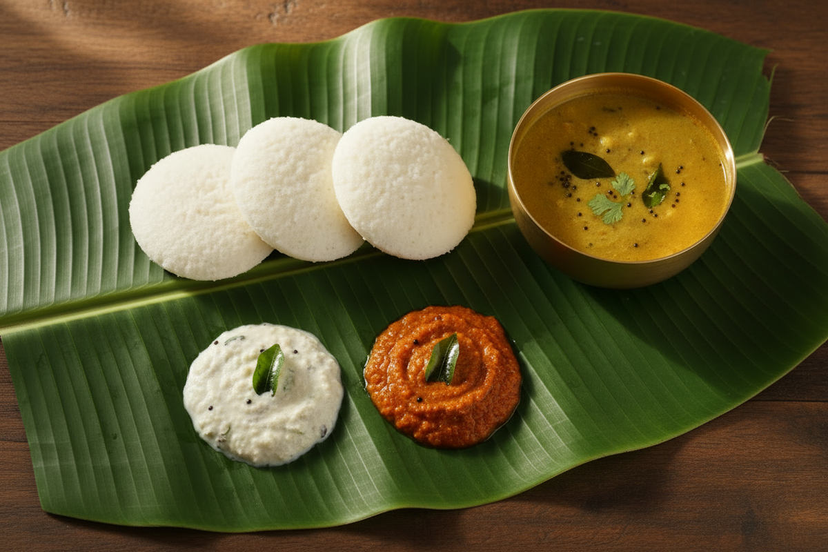 Idli, Sambar & Chutney