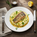 Pan-Seared Fish with Mash Potato