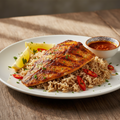 Peri Peri Fish with Brown Rice